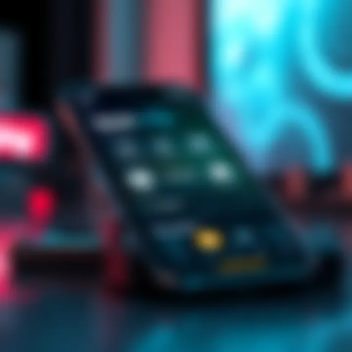 A smartphone displaying the TronLink wallet interface with TRON coins and dApps options