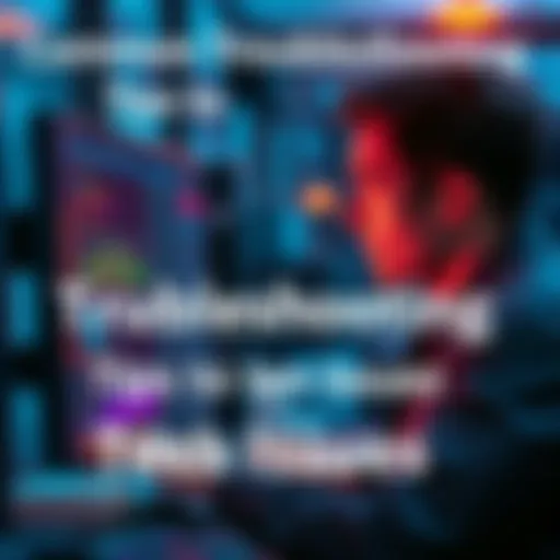 A person looking at a computer screen, checking for tech issues with a worried expression