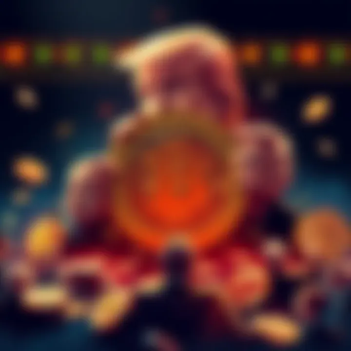 Illustration of Trump's family stablecoin linked to Tether's private blockchain, featuring digital currency symbols and a representation of major financial players.