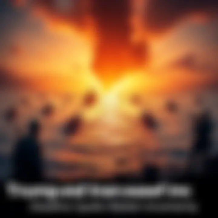 A scene depicting rising tensions around the Strait of Hormuz with ships and military presence, representing the Trump-Iran ceasefire deadline