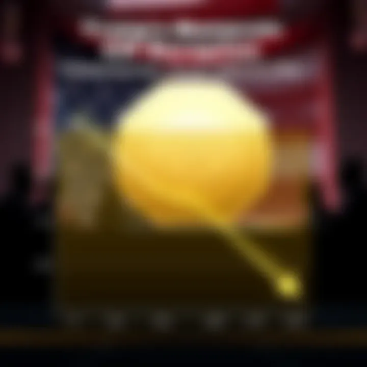 Image showing a declining graph representing the drop in ticket prices for Trump's memecoin VIP reception, with a visual of a crypto coin in the background.