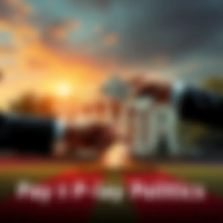 A visual representation of political corruption with money exchanging hands and a backdrop of the White House.