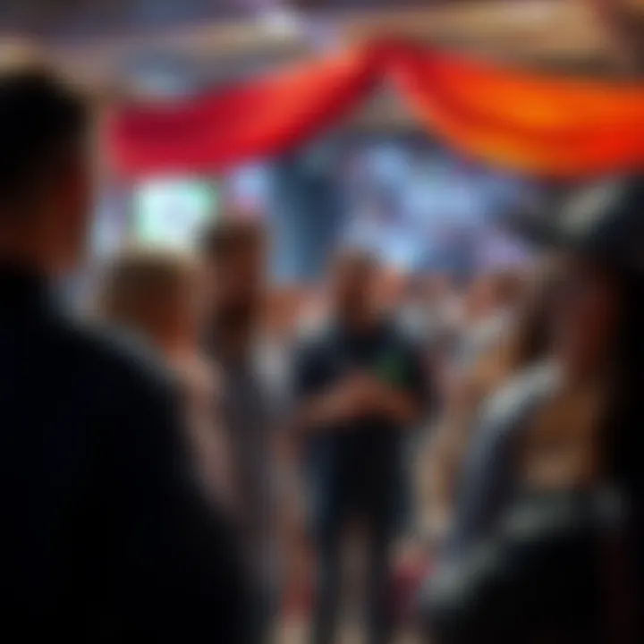 People engaging in a discussion about TRVE ARYANS at a community event