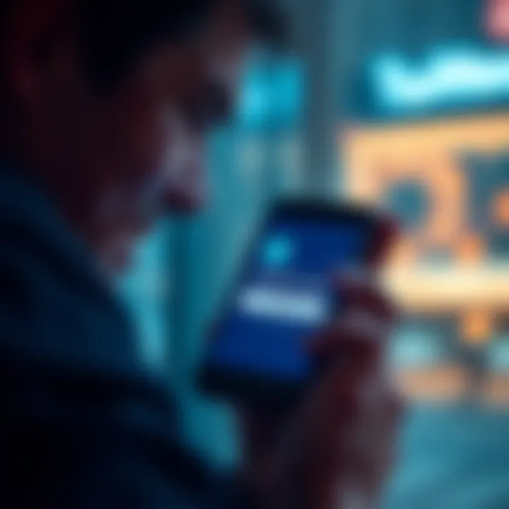 A frustrated person looking at a phone with X(Twitter) login error message on screen, symbolizing the outage.