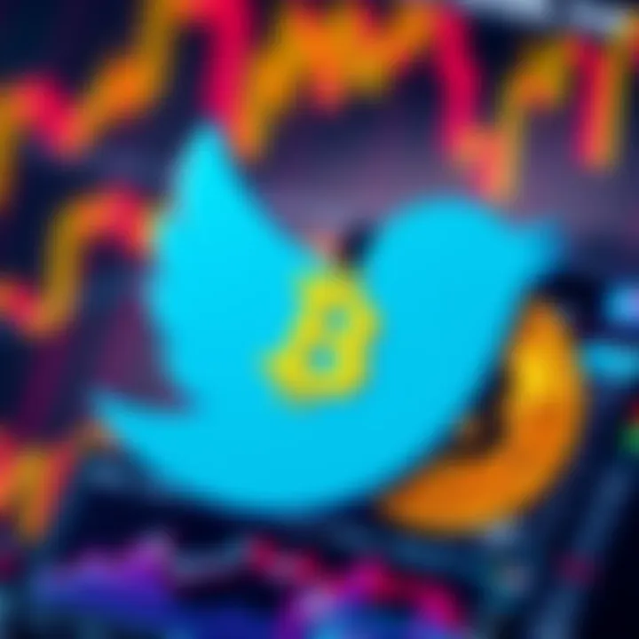 A graphic showing the Twitter logo alongside a Bitcoin symbol, representing the connection between social media sentiment and cryptocurrency analysis.
