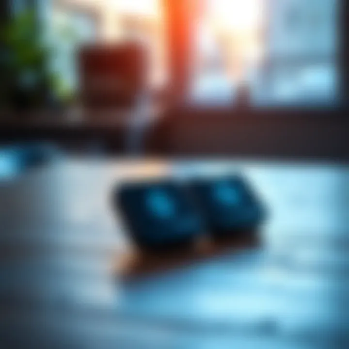 A pair of Trezor devices placed on a wooden table, highlighting options for securing cryptocurrency funds