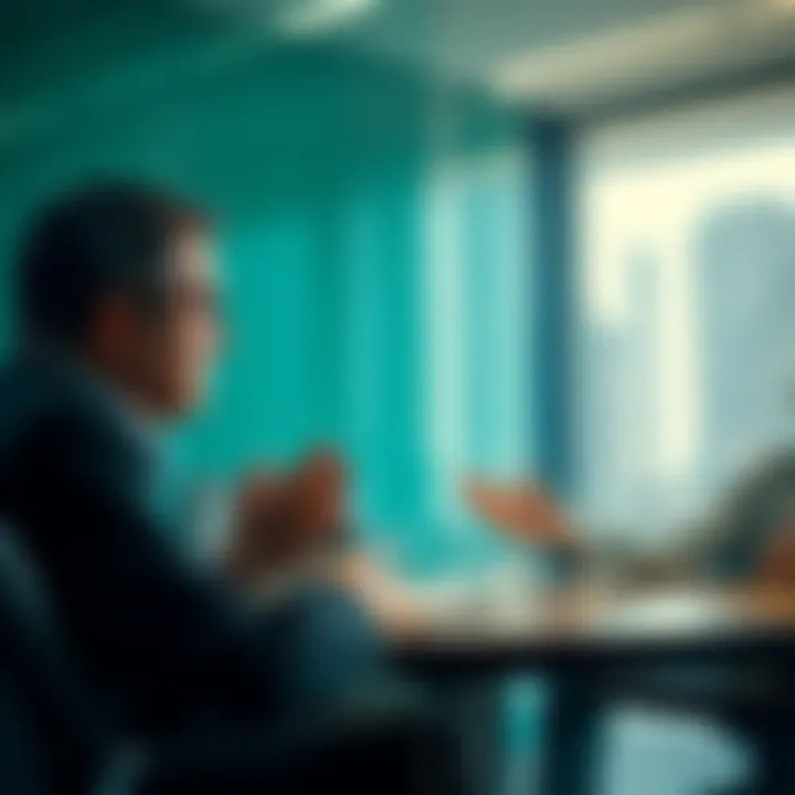 UBS CEO discussing cryptocurrency access UBS CEO talking about potential crypto services for clients in a meeting