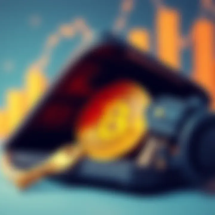 Illustration of a Bitcoin wallet with a private key and a self-custody concept