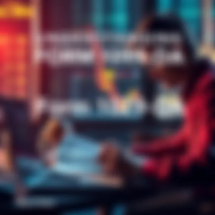 A person looking at tax documents and a laptop showing crypto trading data.