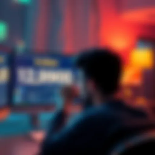 A person looking at their computer screen in surprise after noticing a large deposit in their cryptocurrency account