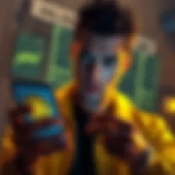 A person surprised by receiving Bitcoin from an unknown address, looking at their phone with a Bitcoin logo on the screen