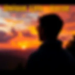 A person looking at the sunset, reflecting on life's worth and individuality.