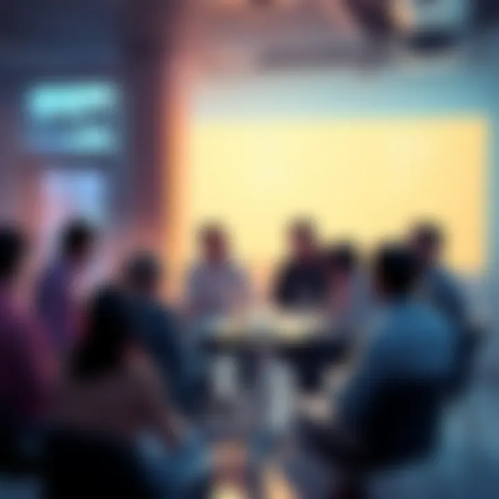 A group of people discussing their favorite crypto wallets and news types about Uniswap in a community setting.