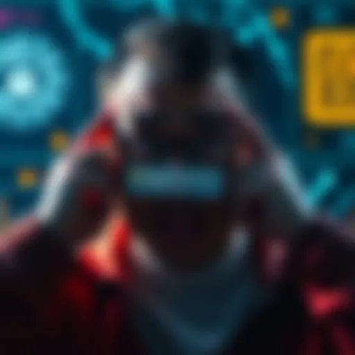 A person looking frustrated while trying to unlock their Pi, with a visual of an error message on a screen indicating insufficient funds.