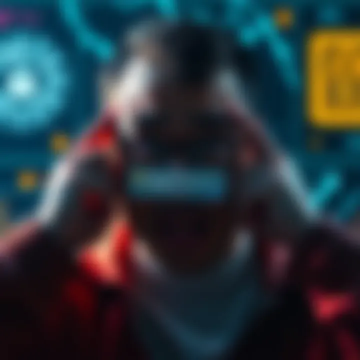 A person looking frustrated while trying to unlock their Pi, with a visual of an error message on a screen indicating insufficient funds.