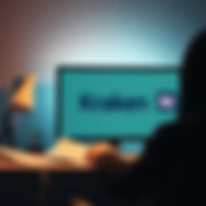 A person updating their address on a computer screen with Kraken logo in the corner, surrounded by tax forms, emphasizing the importance of accurate communication after a move.