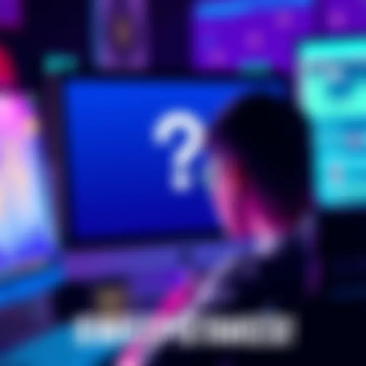 A person looking at a computer screen with a question mark, wondering about Uphold's July sweepstakes