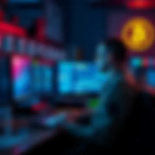 A military officer at a computer station monitoring a Bitcoin node for cybersecurity initiatives.