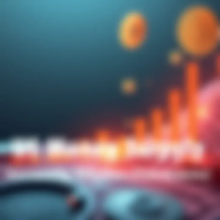 A graphic representation showing the US money supply rising to a historic high, with inflation symbols in the background and Bitcoin icons near the top, suggesting investment changes.