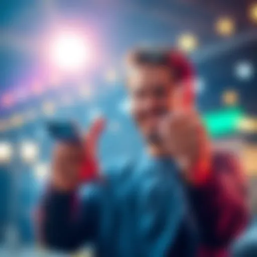 A happy person showing a thumbs up while using a smartphone, symbolizing a successful chargeback process with Revolut.