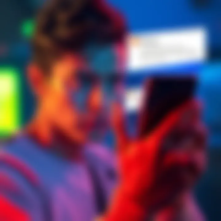 A person looking frustrated while using the Monerujo app on a smartphone, showing error messages on the screen.