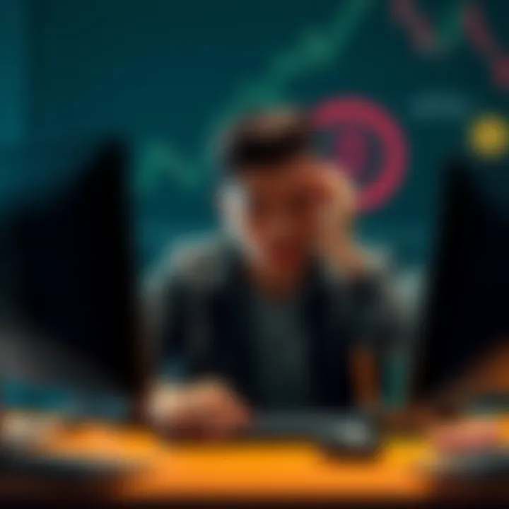 Person sitting at a computer looking worried as they check for a missing Bitcoin transfer between wallets