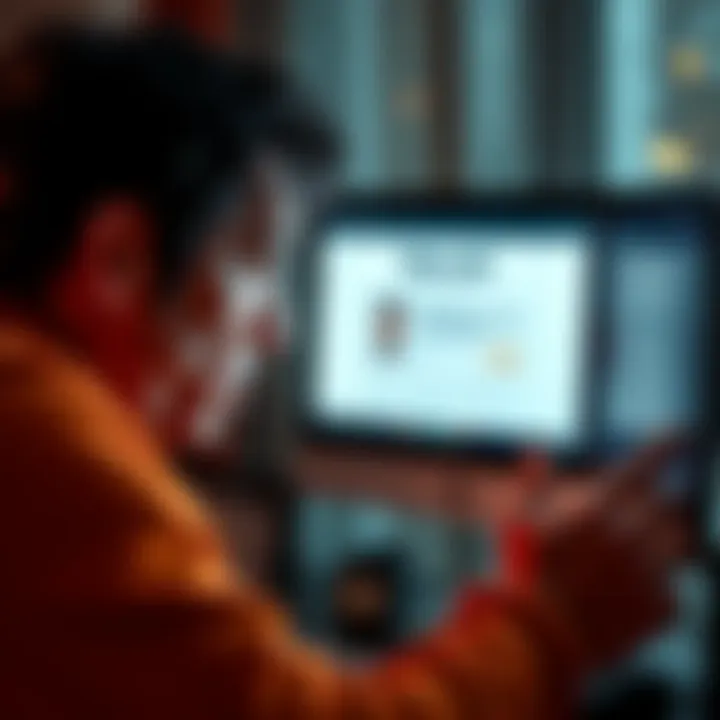 A frustrated person looking at a computer screen showing a Revolut account deactivation notice, with a worried expression on their face.