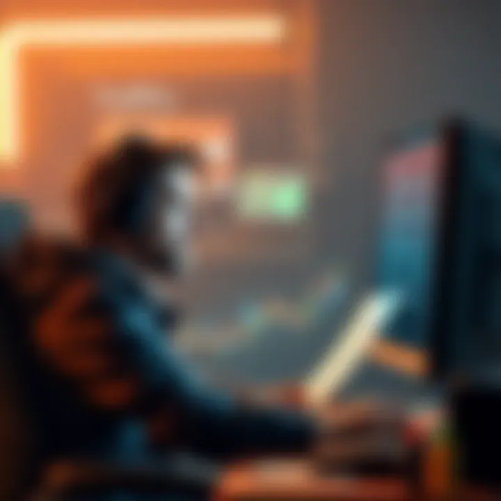 A person looking confused while using a computer, trying to import their Reddit vault into Base Wallet. Frustration is evident as they read through online forums for help.