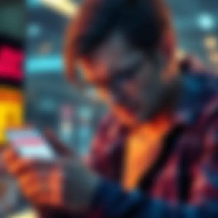 A frustrated user looking at their smartphone with a blocked USDC transaction notification on the screen, showing concern for their savings