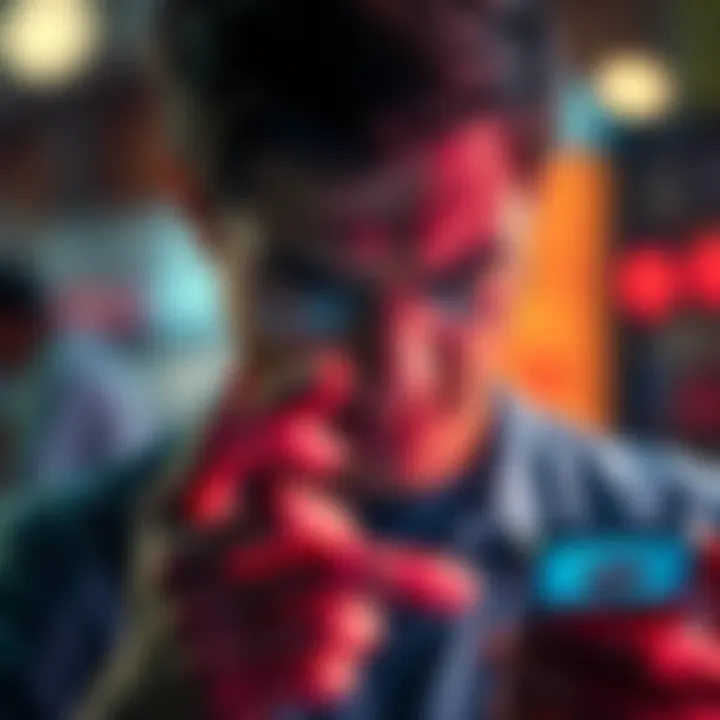 A person showing frustration while looking at a phone with no ads visible on the screen