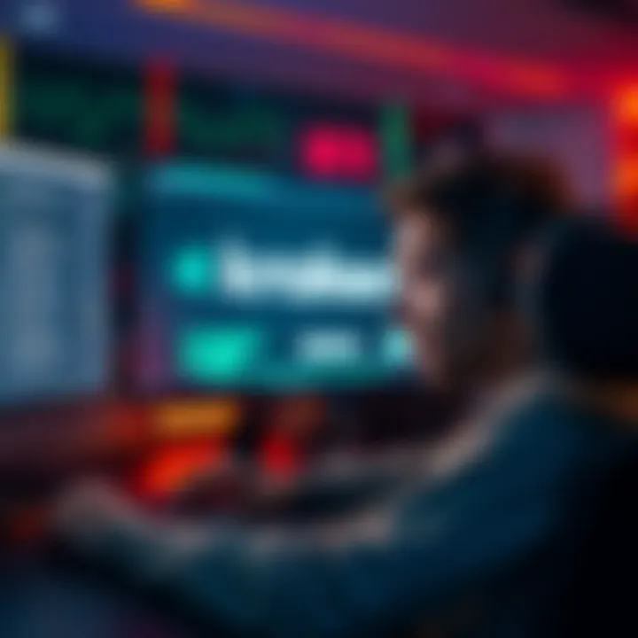 A person looking frustrated while using a computer to seek help about a cryptocurrency issue, with a screen showing the Kraken logo and USDC visuals in the background.