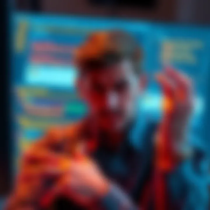 A person looks frustrated while trying to log into Presearch on a computer screen, showing error messages.