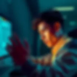 A person looking at a computer screen with transaction IDs, appearing frustrated while searching for support to recover lost funds from Retoswap.