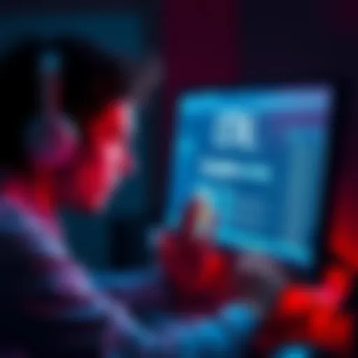 A distressed person looking at a computer screen displaying Crypto.com, showing frustration over denied access to funds for medical expenses.