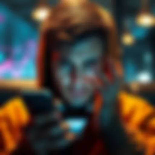 A worried person looking at a smartphone displaying cryptocurrency wallet information, showing a loss of funds.