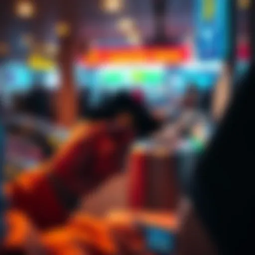 A person using a crypto card at a payment terminal with their smartphone showing Apple Pay integration.