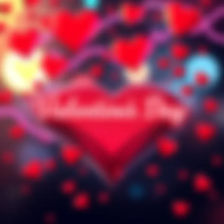 A festive graphic celebrating Valentine's Day with hearts and trading symbols, promoting special offers from BitMart.