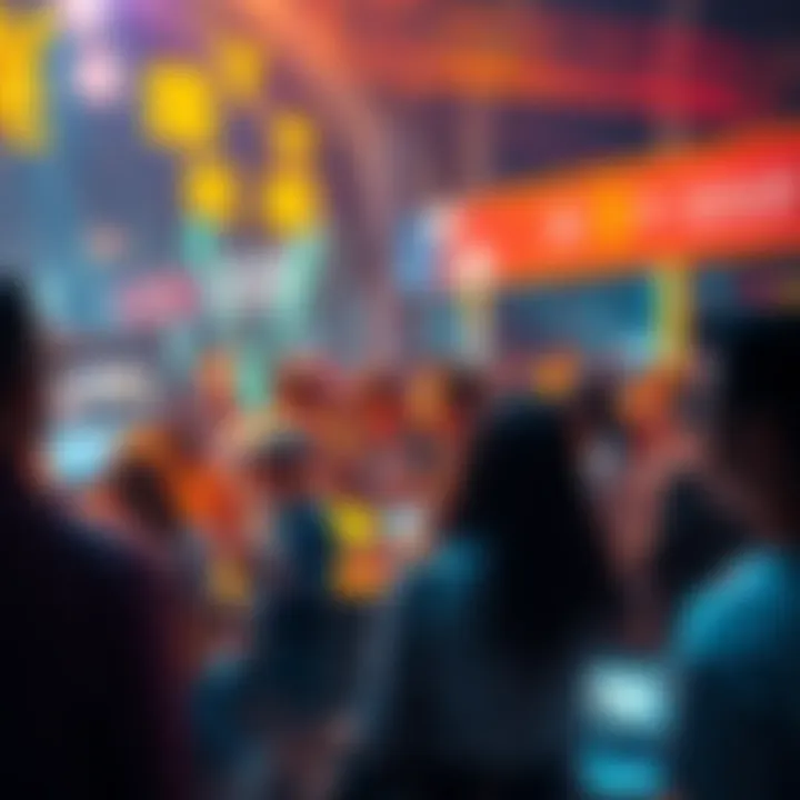 People engaging in discussions about VeChain upgrades and initiatives in a vibrant online forum.