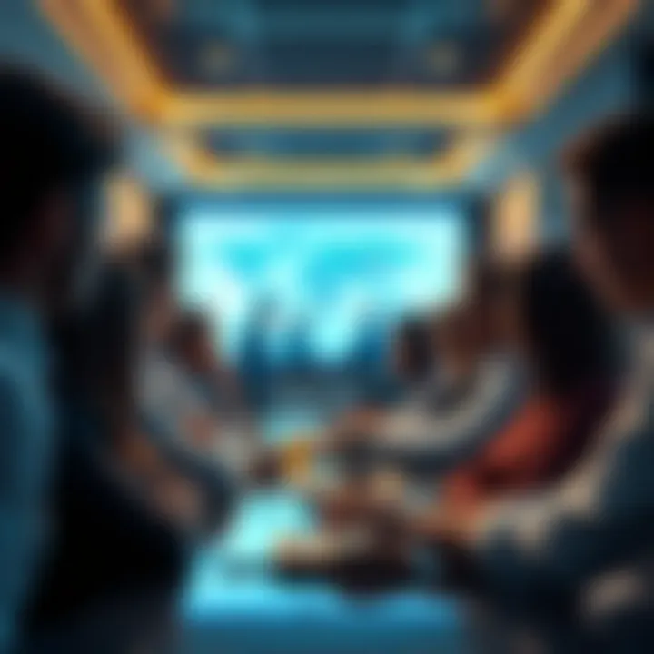 VeChain Discussion Forum A group of people engaging in a digital forum discussion about VeChain updates and innovations