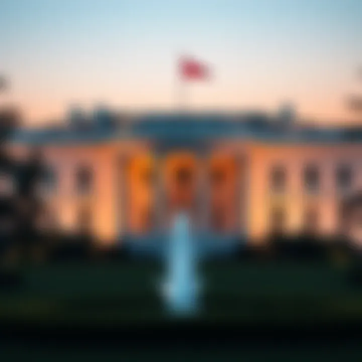 Vechain logo alongside the White House, symbolizing collaboration for innovation