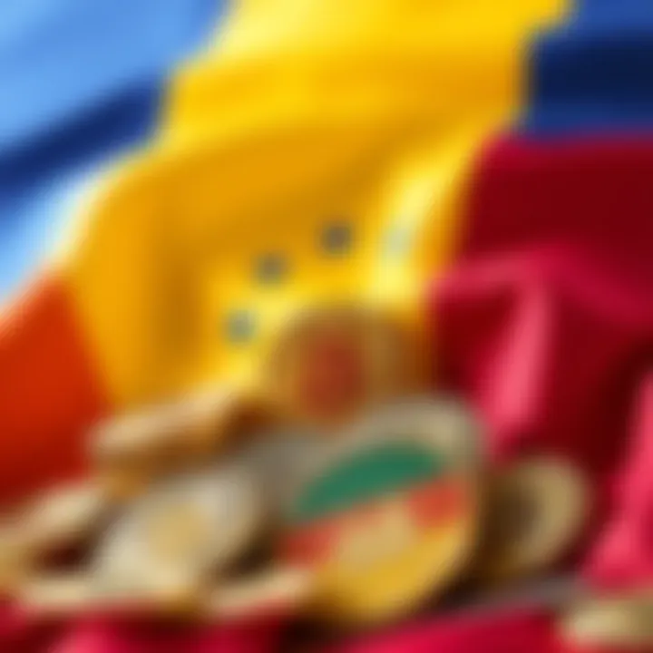 A Venezuelan flag alongside various cryptocurrency symbols, representing potential impacts on the crypto market during rising tensions.
