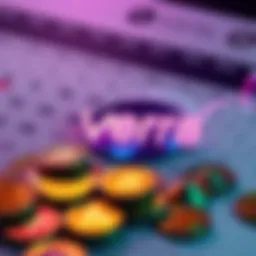 A visual representation of a Verra VRA airdrop announcement with digital coins and a calendar background