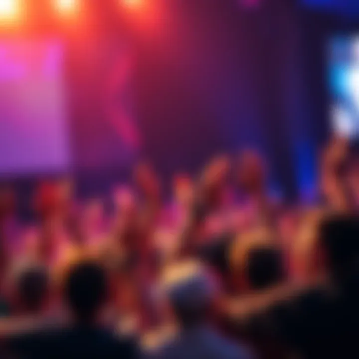 A lively crowd of people cheering and waving their hands, showing excitement and enthusiasm for recent news and events.