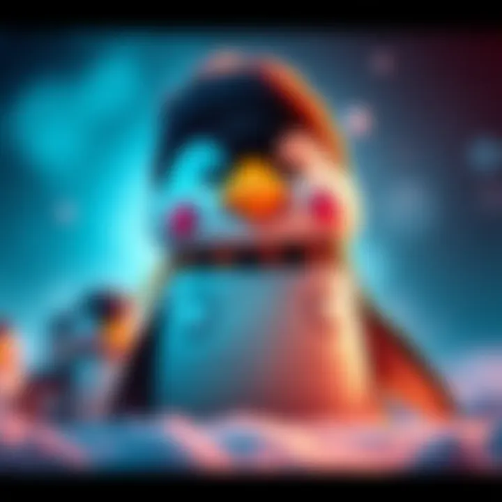 Viral Penguin Meme with Kaspa Theme A playful penguin meme representing the excitement around Kaspa, featuring vibrant colors and fun captions.