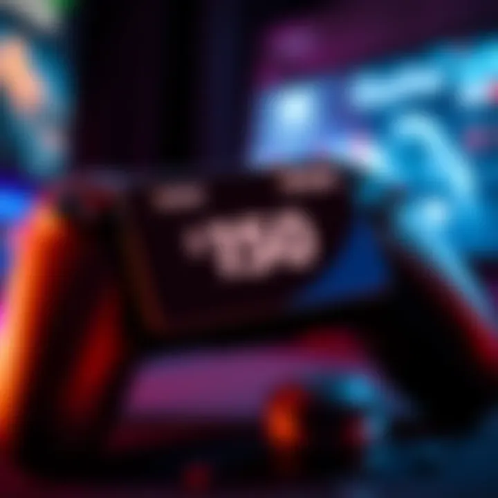 A close-up of a $50 Visa gift card on a gaming controller, symbolizing gaming purchases.