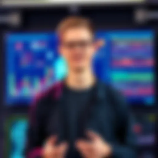 Vitalik Buterin stands in front of a digital display showcasing his self-sovereign technology stack concepts for 2026.