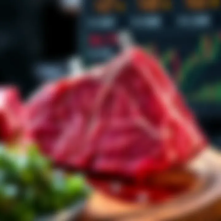 A graphic showing Wagyu beef alongside charts representing $XMR1 price fluctuations, highlighting the impact on the market.