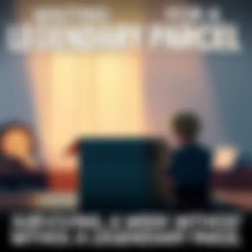 A person sitting at a table looking at an empty delivery box, feeling anxious and hopeful for a Legendary Parcel, with a clock showing the time passing by.