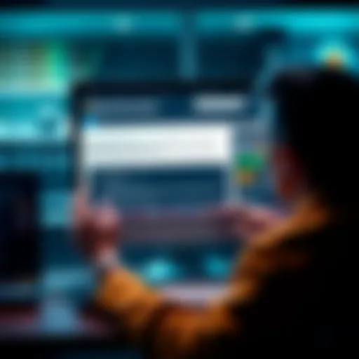 Person looking for help on a computer screen displaying a Bitcoin wallet recovery forum