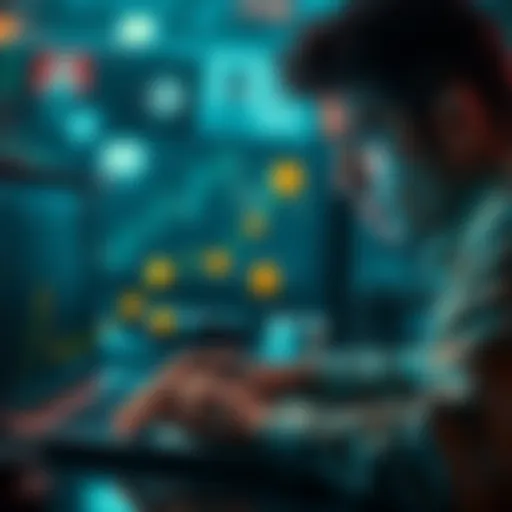 A person looking worried while checking their War Coin account on a laptop, with small tokens displayed on the screen.